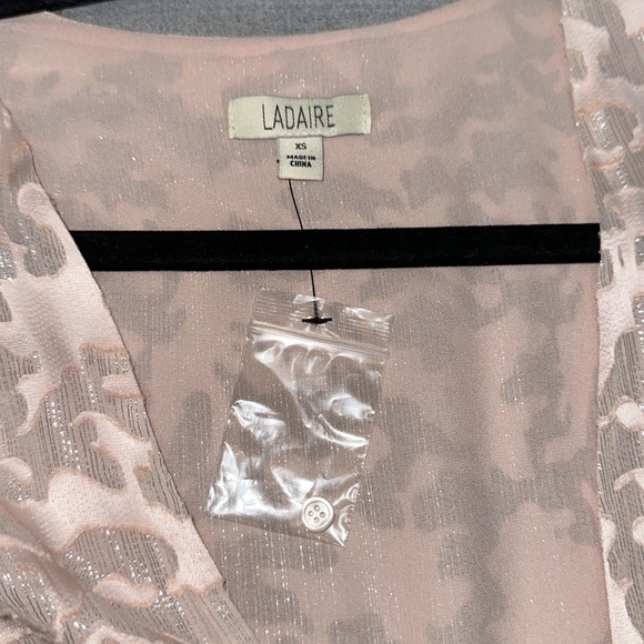 LADAIRE Cecile Tie Front Mini Dress in Cloud Pink - Picture 7 of 8